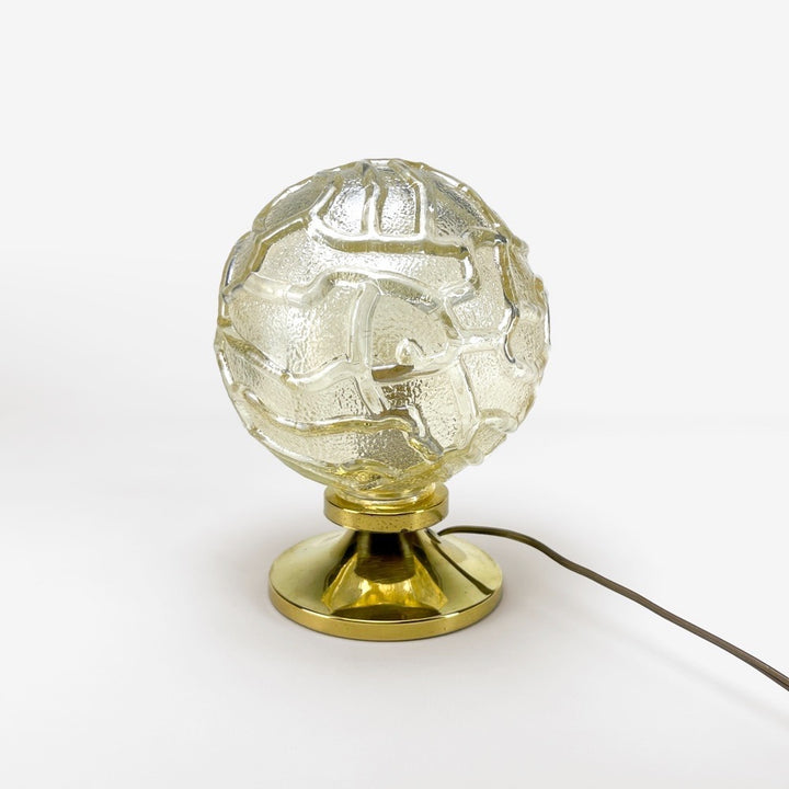 Lampe globe verre et laiton Wortmann & Filz années 60