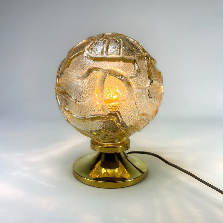 Lampe globe verre et laiton Wortmann & Filz années 60