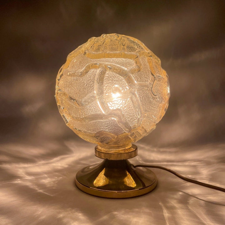 Lampe globe verre et laiton Wortmann & Filz années 60