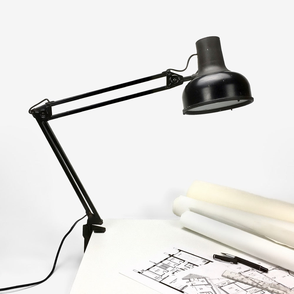 Lampe d'architecte style Lival P12 années 70