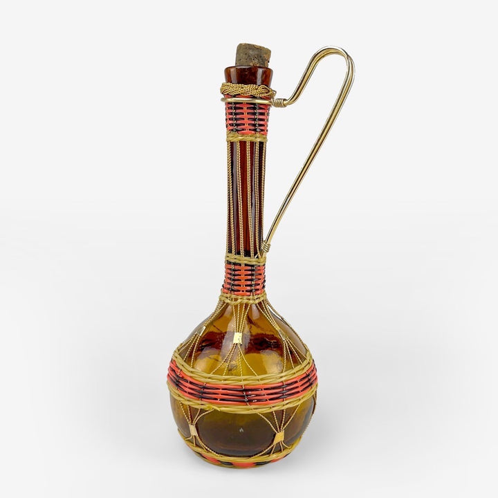 Collection bouteilles verre et scoubidou années 50