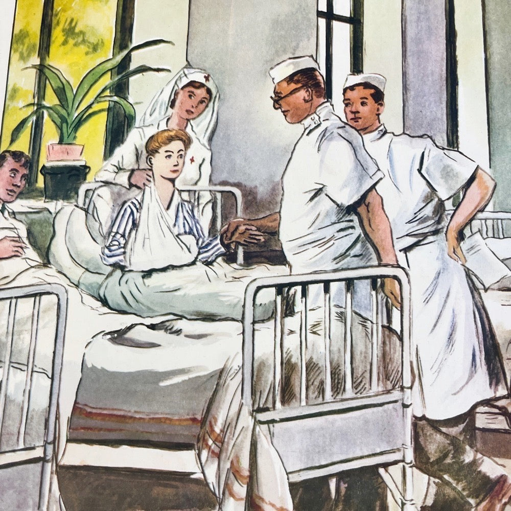Affiche Rossignol "Un camarade blessé" et "La cueillette des champignons"