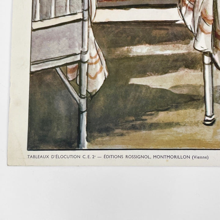 Affiche Rossignol "Un camarade blessé" et "La cueillette des champignons"