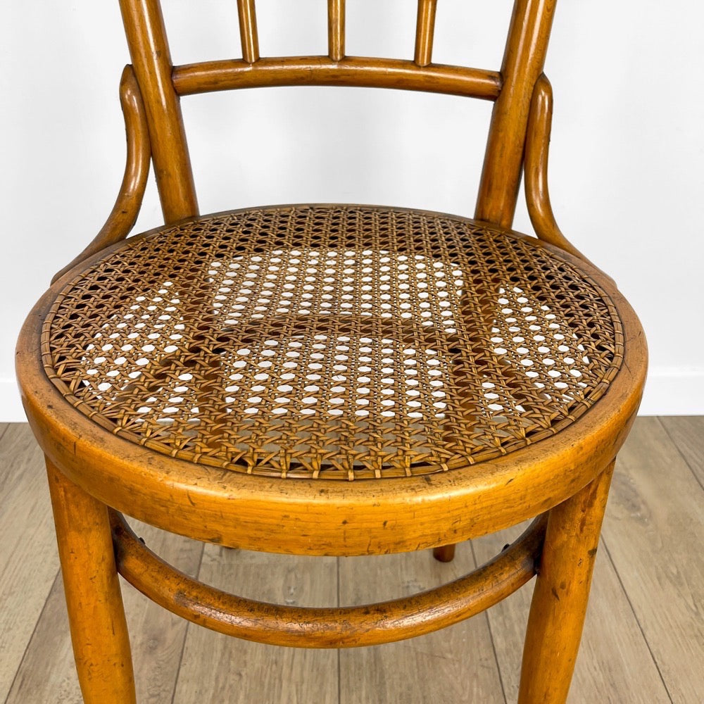 Paire de chaises bistrot cannées Mundus Ungvar Ungarn 1900