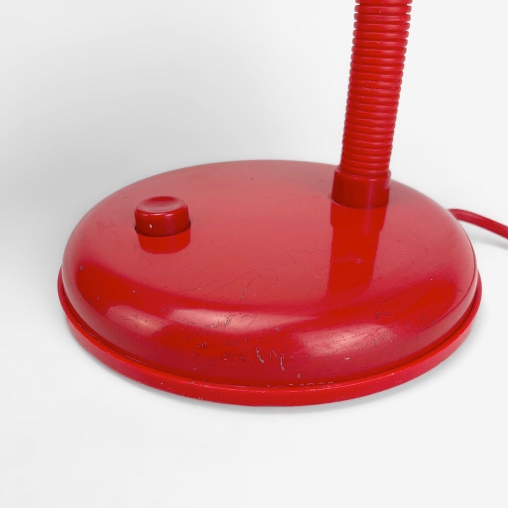 Lampe de bureau monochrome rouge vintage