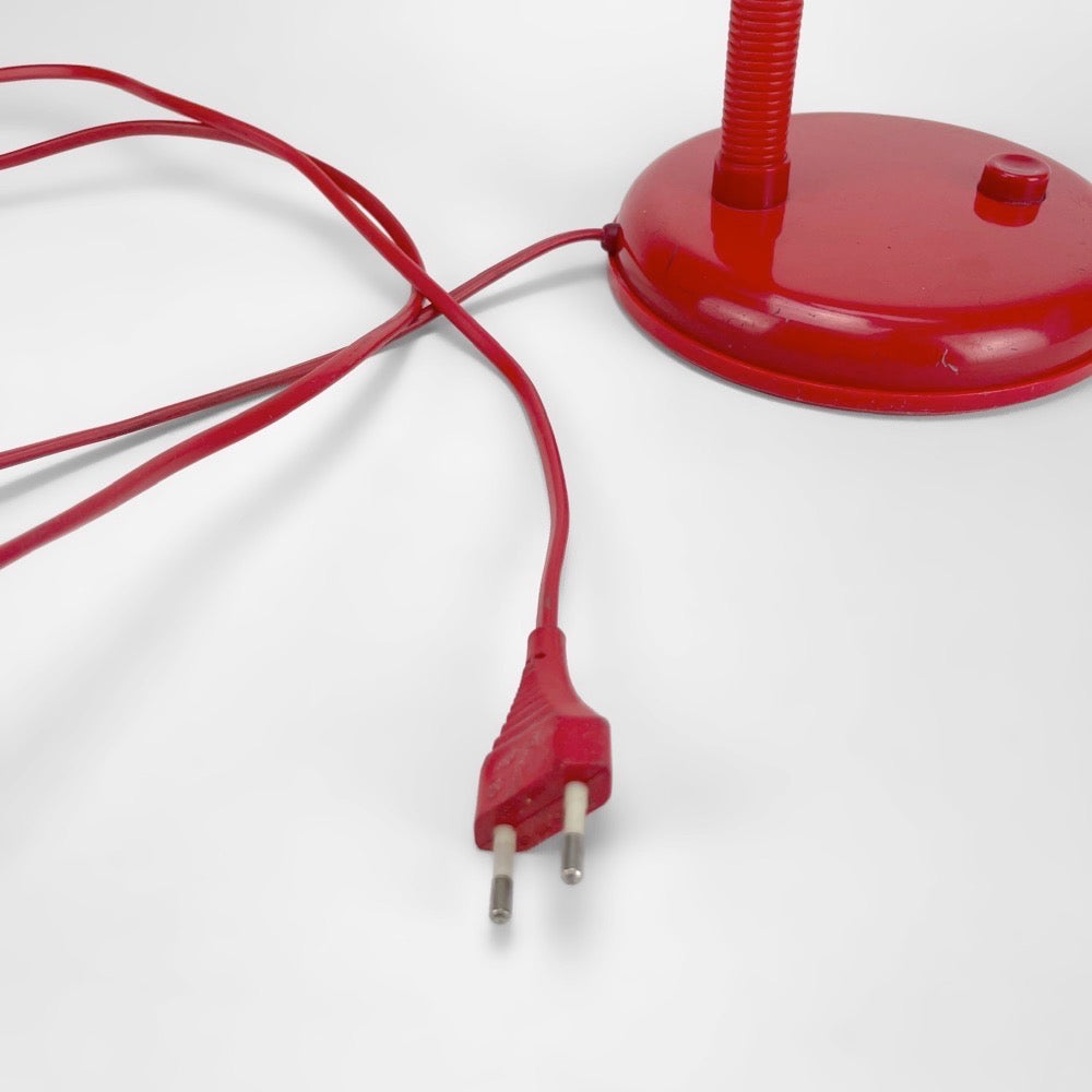 Lampe de bureau monochrome rouge vintage