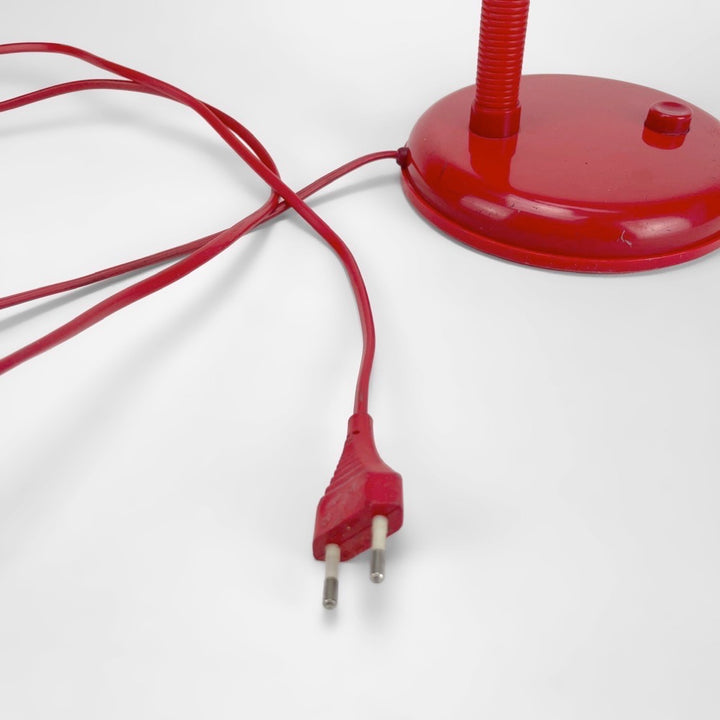 Lampe de bureau monochrome rouge vintage