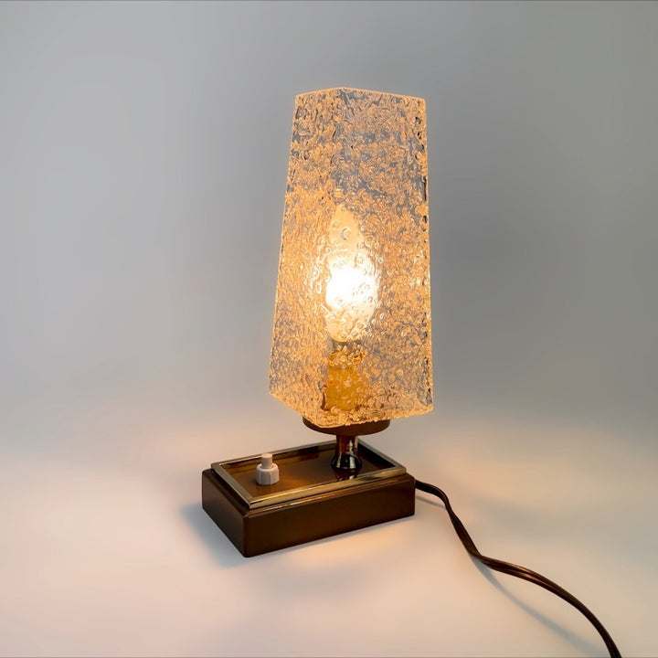 Lampe veilleuse verre granité années 70