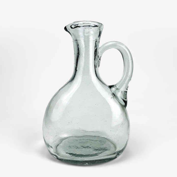 Ancienne cruche à eau en verre soufflé