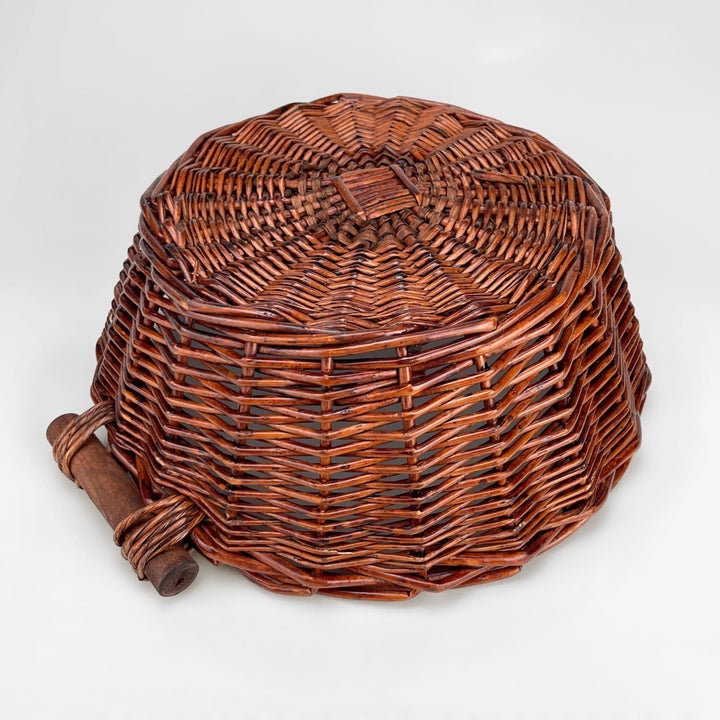 Corbeille ronde en osier tressé