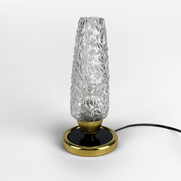 Lampe de chevet laiton et verre 1950