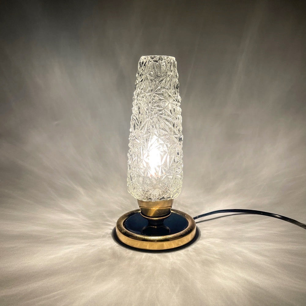 Lampe de chevet laiton et verre 1950