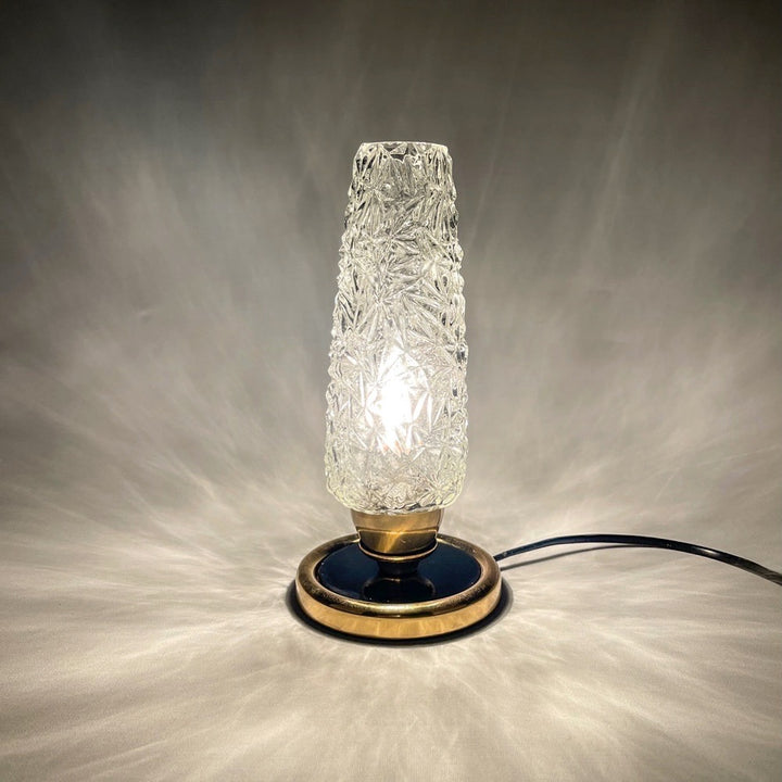 Lampe de chevet laiton et verre 1950