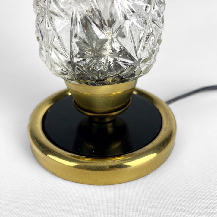 Lampe de chevet laiton et verre 1950