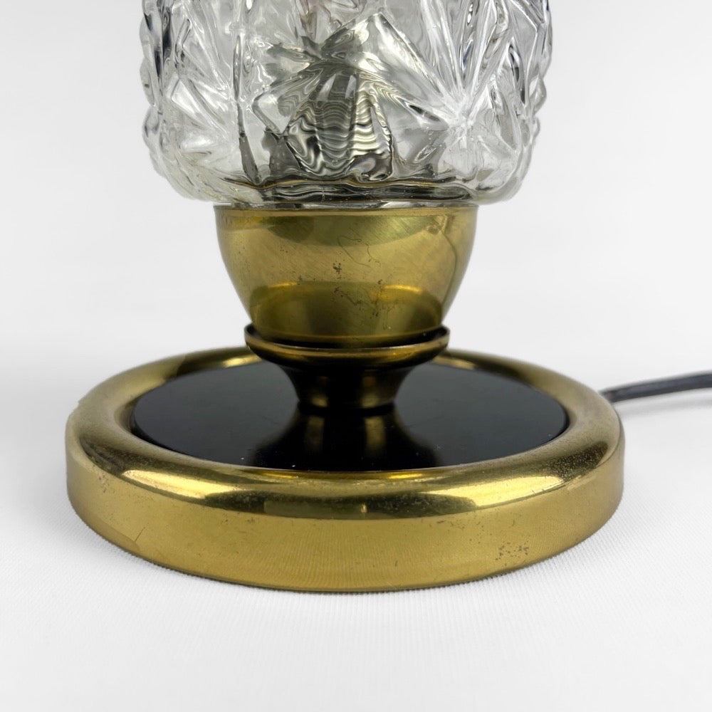 Lampe de chevet laiton et verre 1950