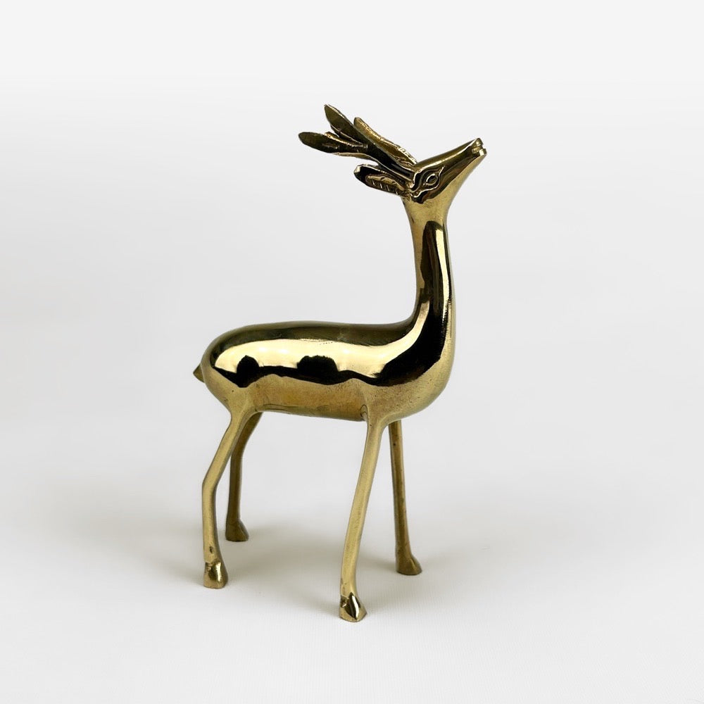 Cerf en laiton vintage