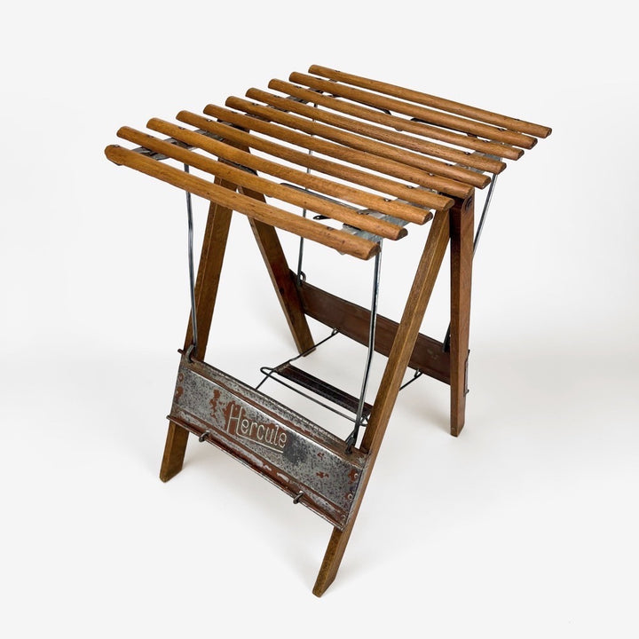 Ancien tabouret de pêche pliant Hercule