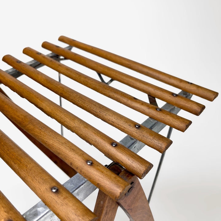Ancien tabouret de pêche pliant Hercule