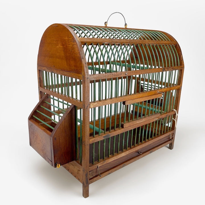 Cage à oiseau bohème artisanale années 70