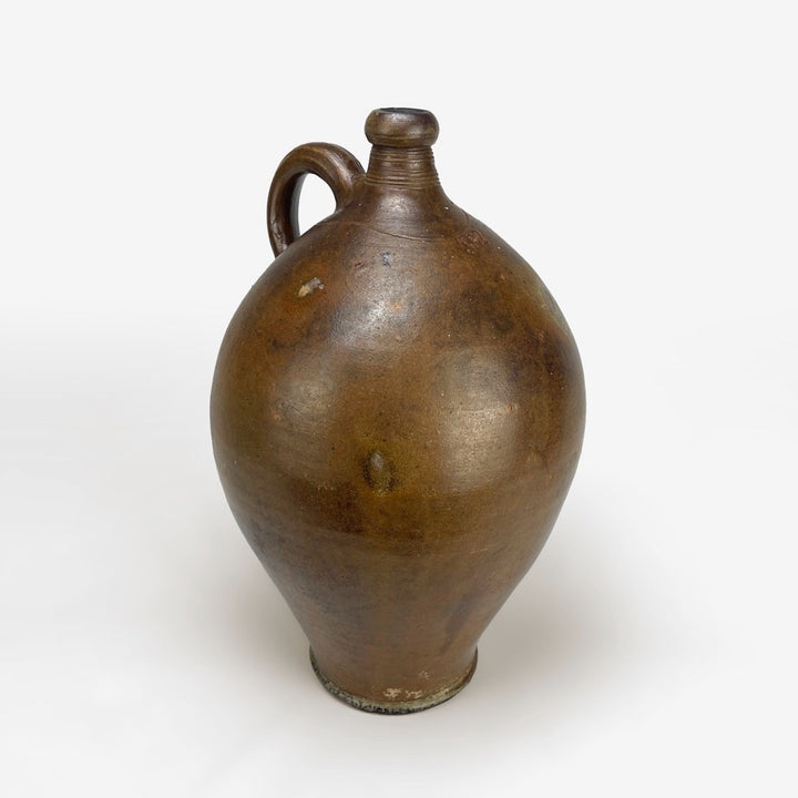 Ancienne grande jarre en terre cuite émaillée