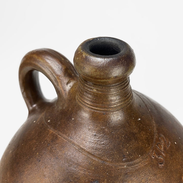Ancienne grande jarre en terre cuite émaillée
