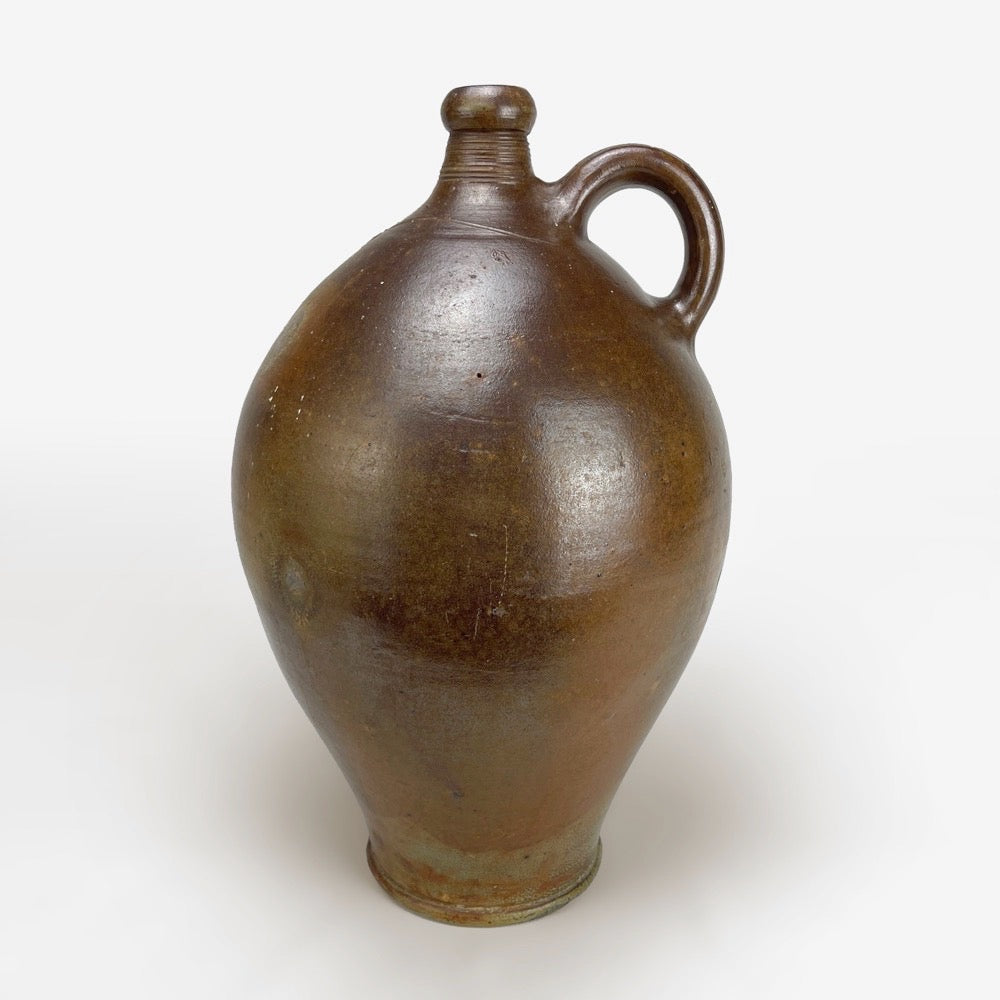 Ancienne grande jarre en terre cuite émaillée