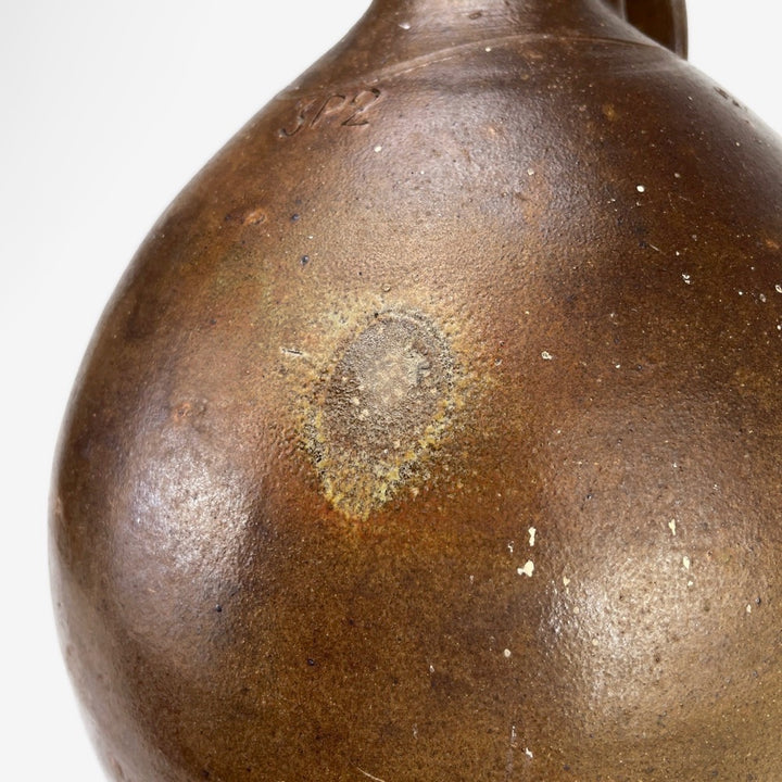 Ancienne grande jarre en terre cuite émaillée