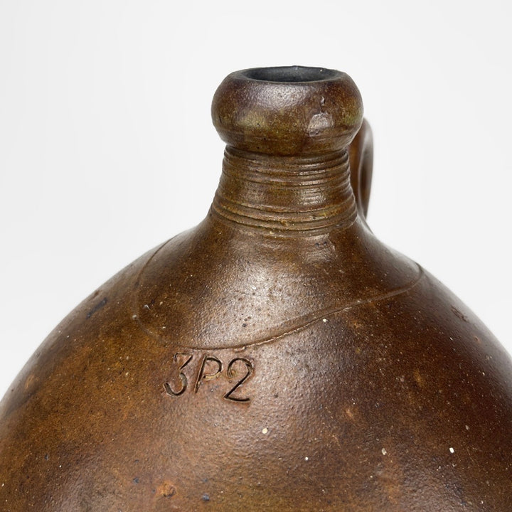 Ancienne grande jarre en terre cuite émaillée