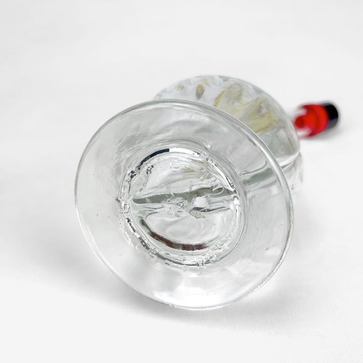 Duo de serviteurs huile et vinaigre en verre soufflé années 60