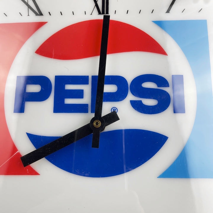 Horloge lumineuse publicitaire Pepsi Italie années 80