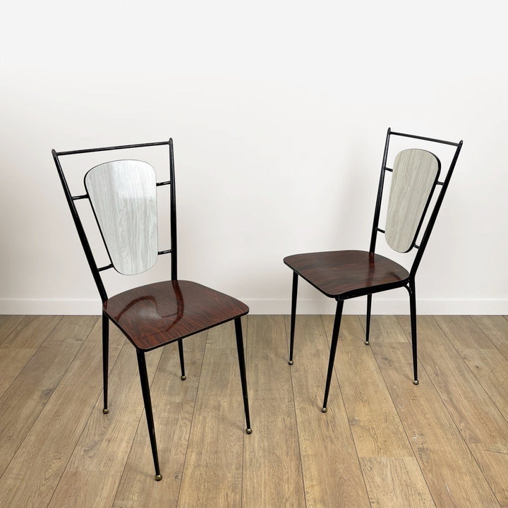 Paire de chaises design atypiques Formica
