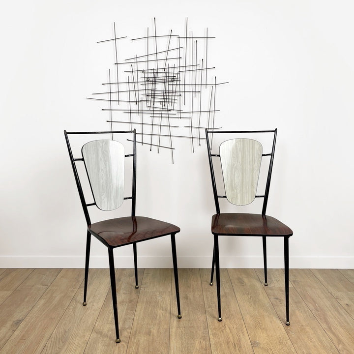 Paire de chaises design atypiques Formica