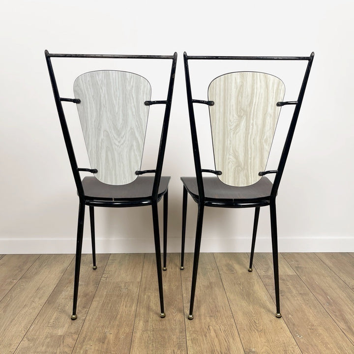 Paire de chaises design atypiques Formica