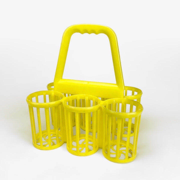 Porte-bouteilles jaune vintage