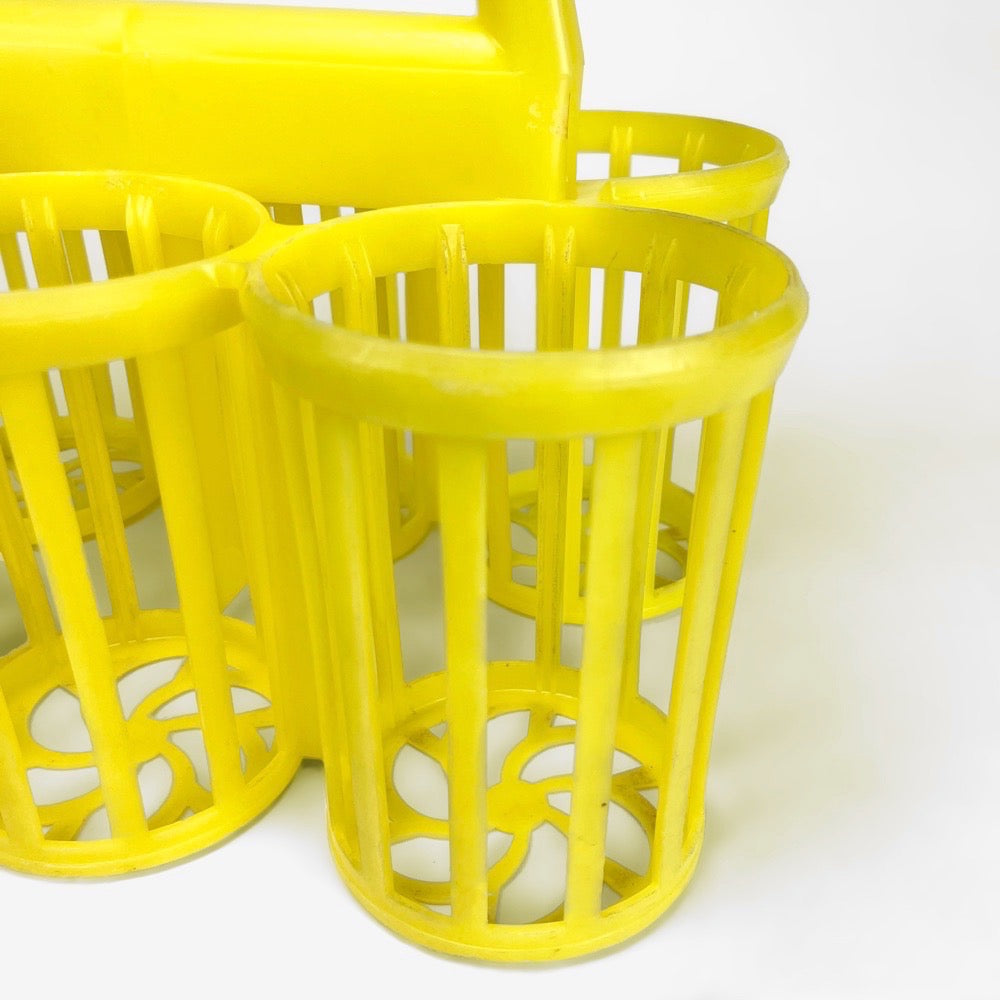 Porte-bouteilles jaune vintage
