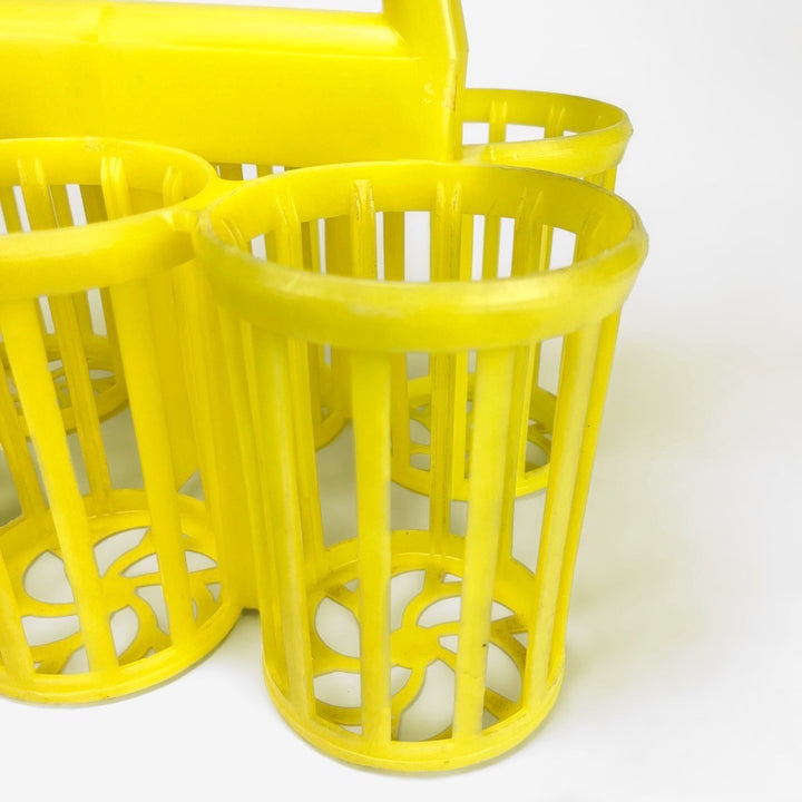 Porte-bouteilles jaune vintage