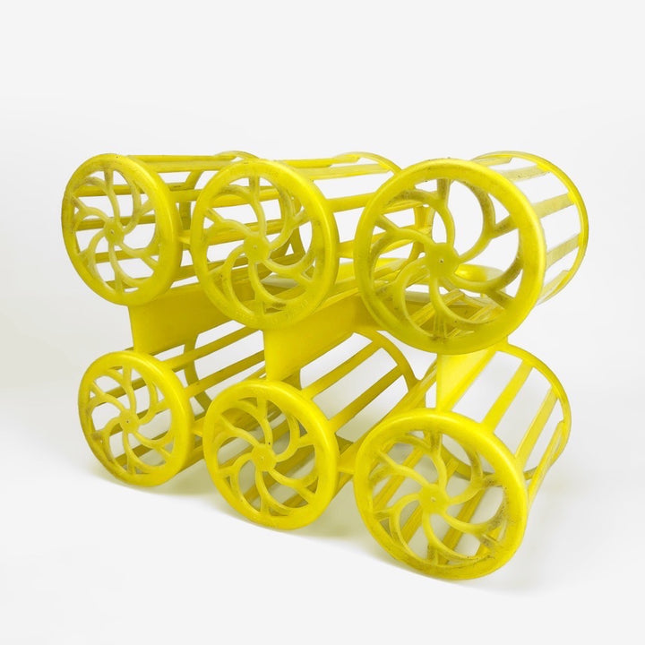 Porte-bouteilles jaune vintage