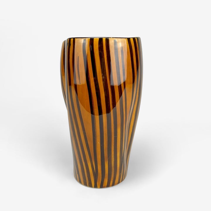 Vase strié asymétrique Sarreguemines Domino