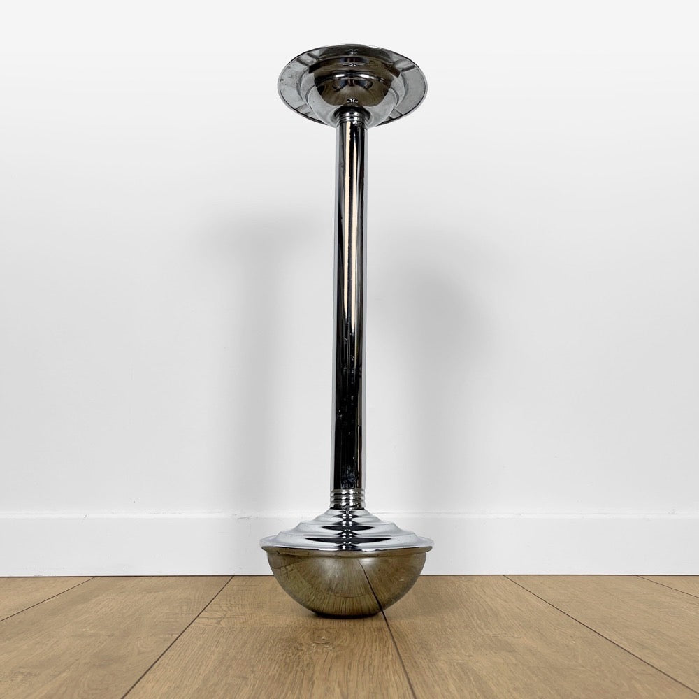 Cendrier sur pied culbuto en métal chromé Bauhaus années 30