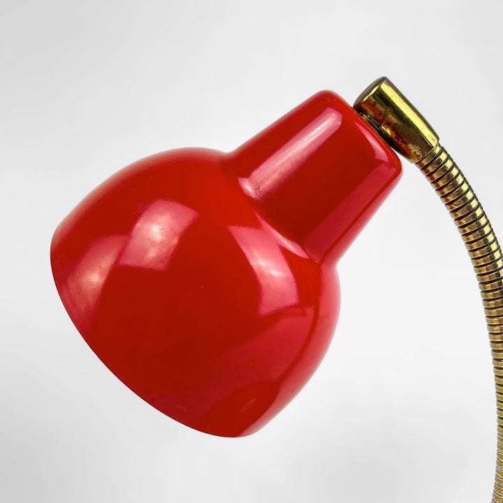 Petite lampe cocotte chevet rouge vintage