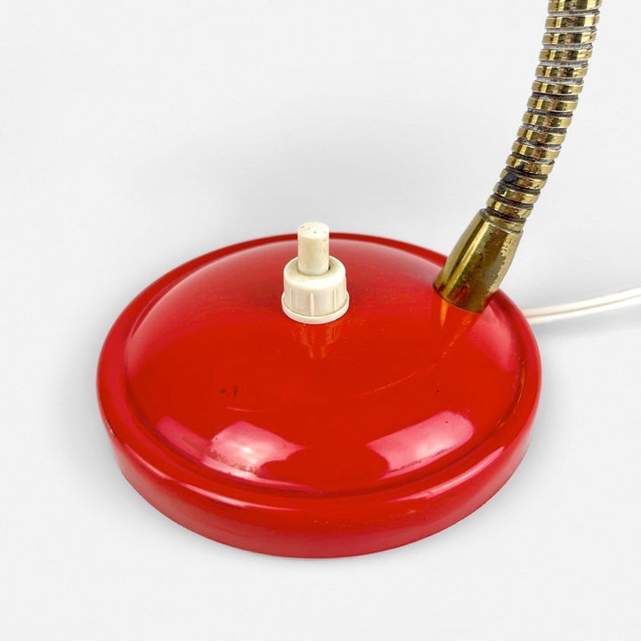 Petite lampe cocotte chevet rouge vintage