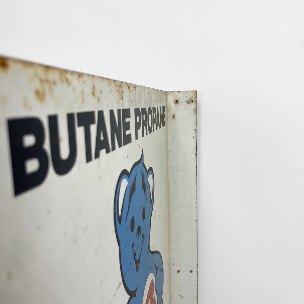 Enseigne publicitaire en tôle émaillée Butagaz années 70