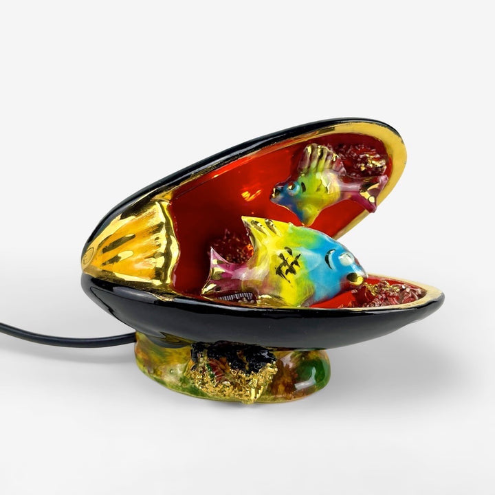 Lampe veilleuse coquillage Vallauris vintage