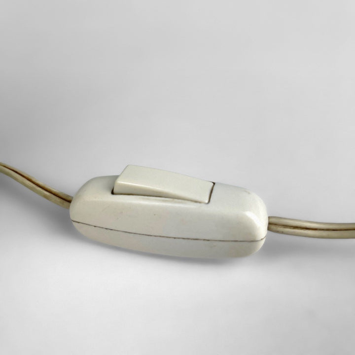 Lampe à poser verte céramique et tissu 70's